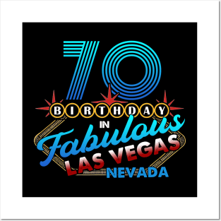 Las Vegas 70th Birthday Nevada Sign Perfect Party Posters and Art